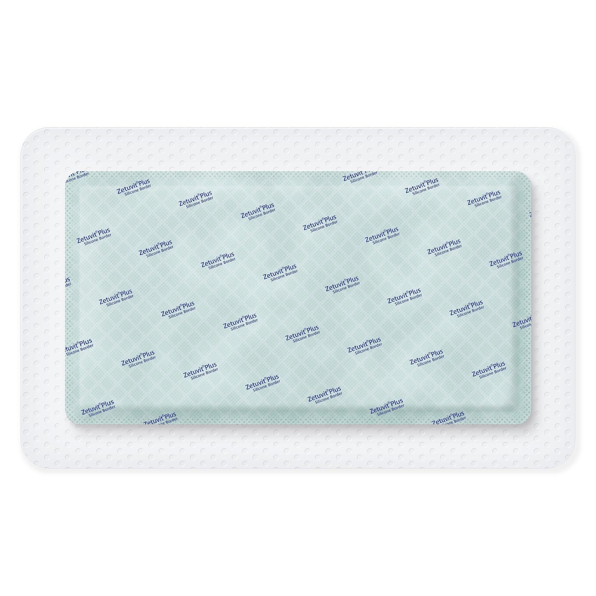 Zetuvit® Plus Silicone Border Super Absorbent Dressing, 6 x 10 Inch 413904