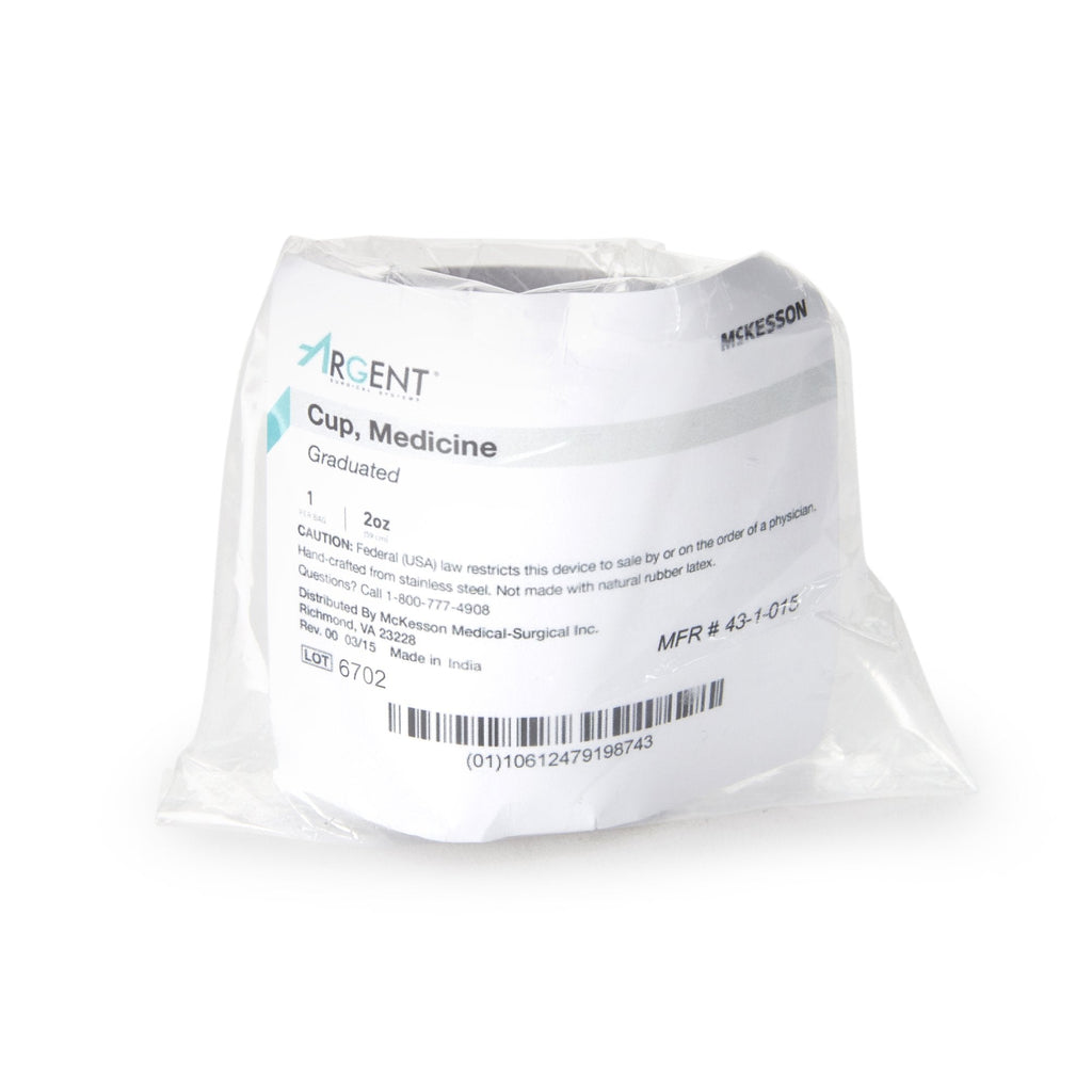 McKesson Argent™ Stainless Steel Graduated Medicine Cup, 2-ounce capacity 43-1-015