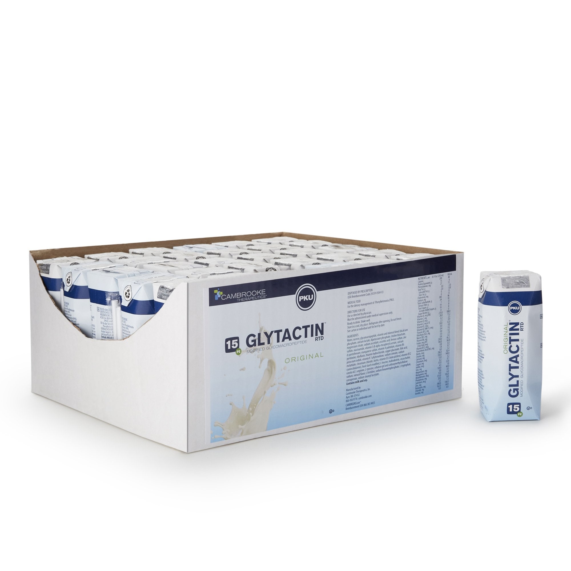 Oral Supplement Glytactin® RTD 15 Original Flavor Liquid 8.3 oz. Carton 35084