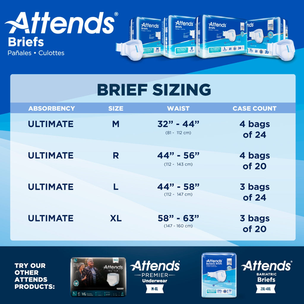 Attends® Advanced Briefs, Large DDC30