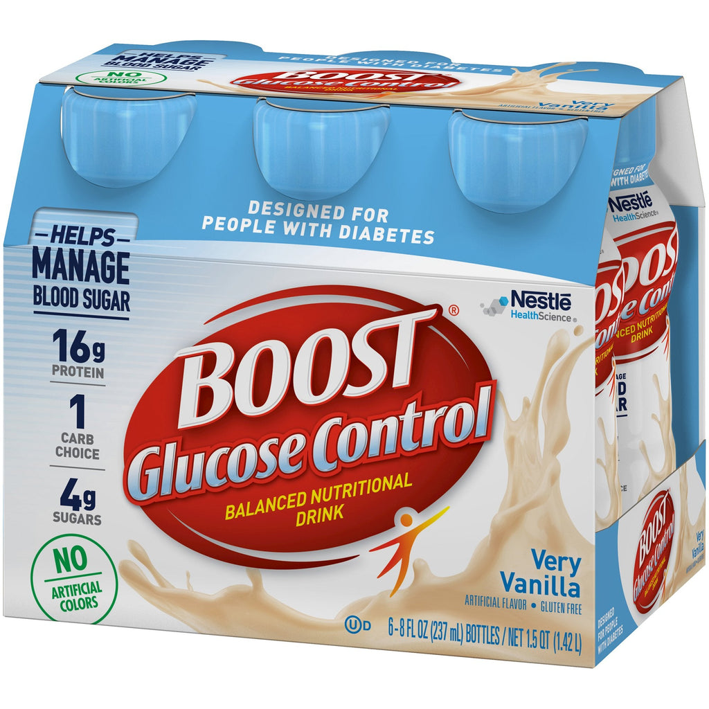 Boost® Glucose Control Vanilla Balanced Nutritional Drink, 8-ounce Bottle 00041679157800