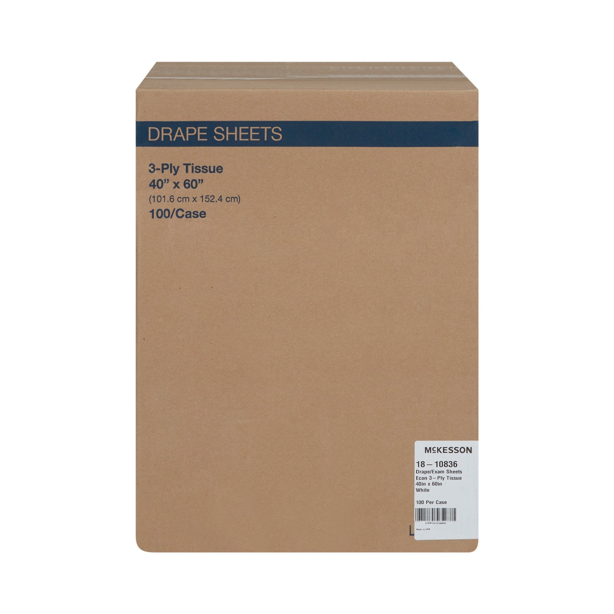 McKesson Nonsterile Physical Exam Drape, 40 x 60 Inch 18-10836