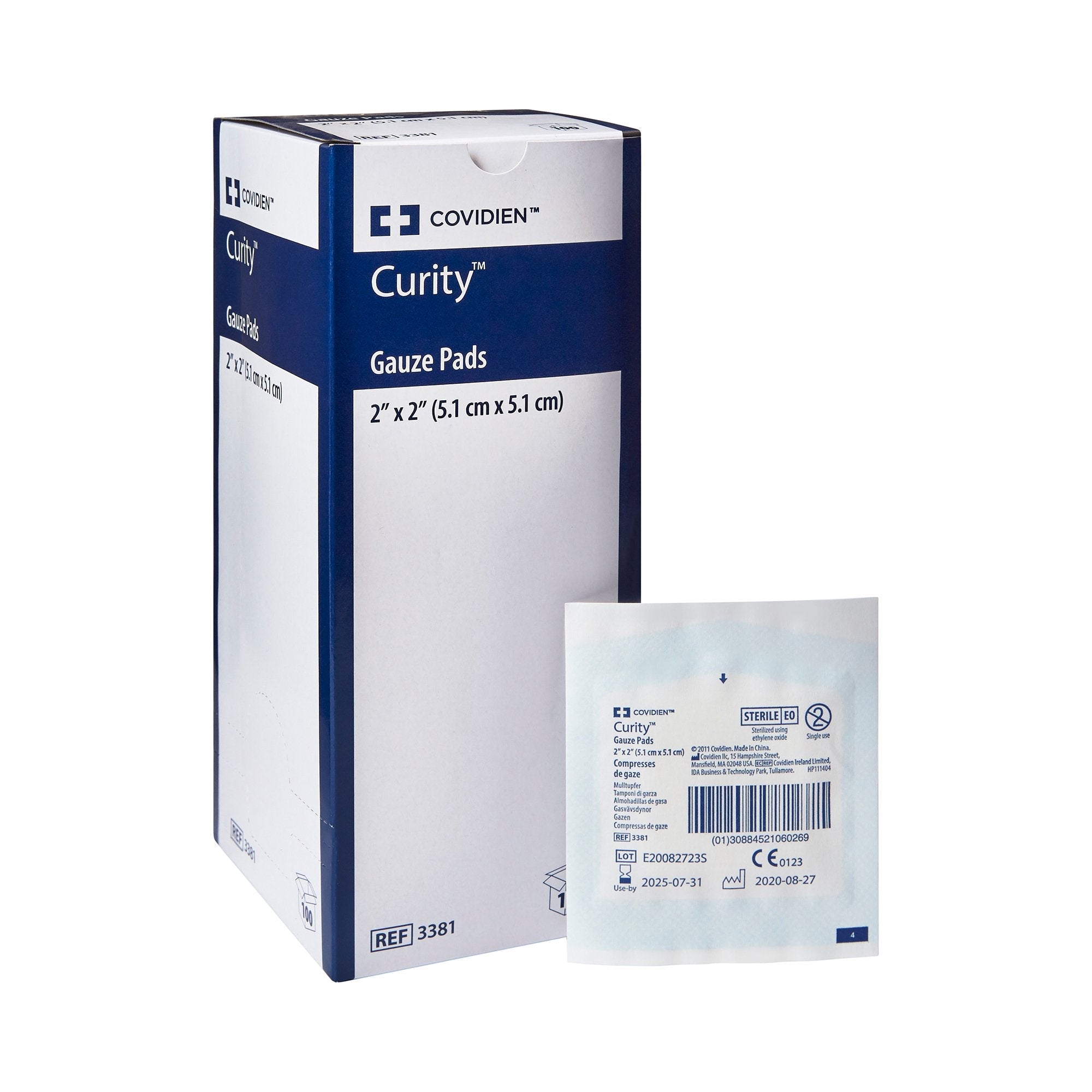 Curity™ Sterile Gauze Sponge, 2 x 2 Inch, 12-Ply 3381