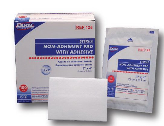 Island Dressing Dukal™ 2 X 3 Inch Rectangle Sterile Film Backing 124