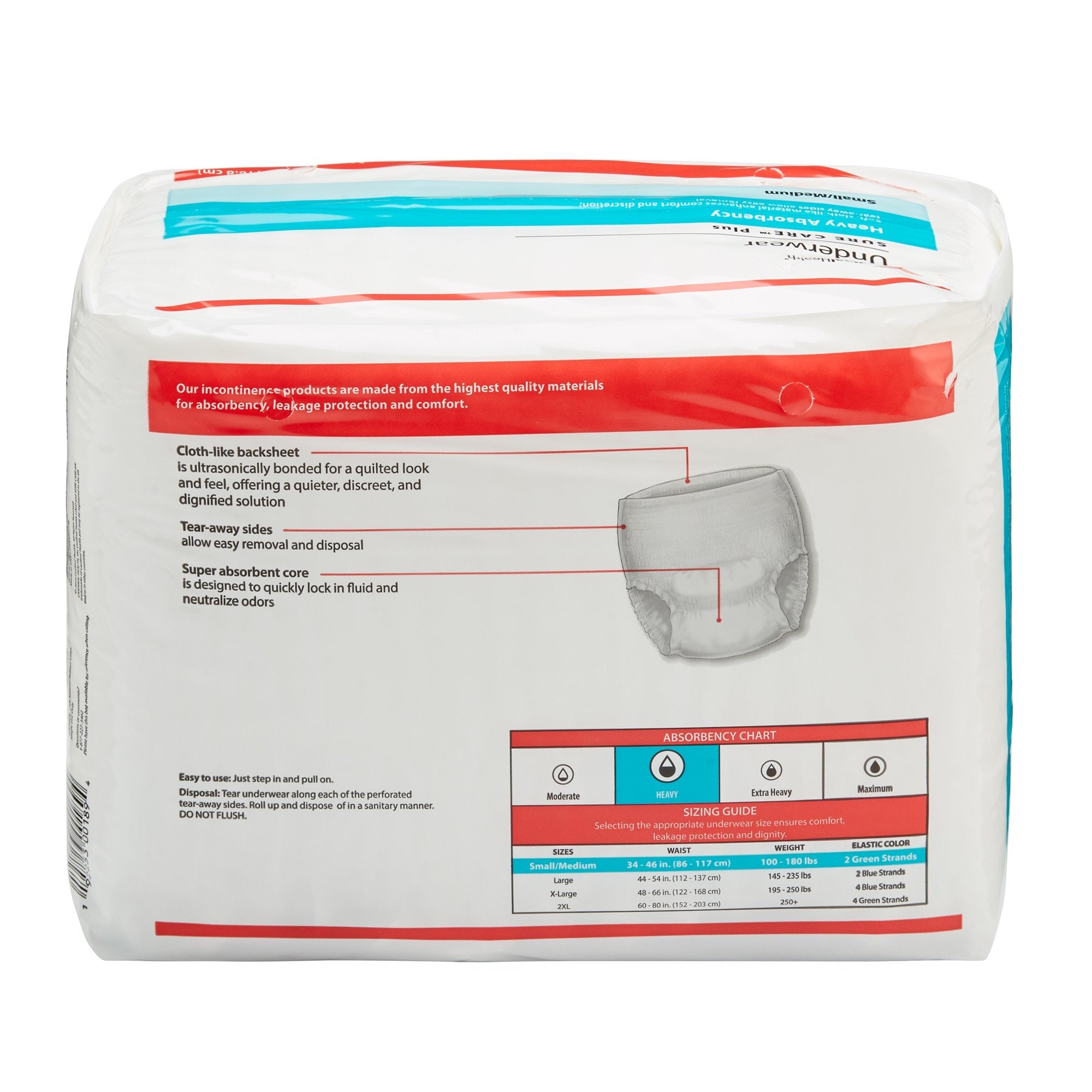Sure Care™ Plus Heavy Absorbent Underwear, Medium 1605