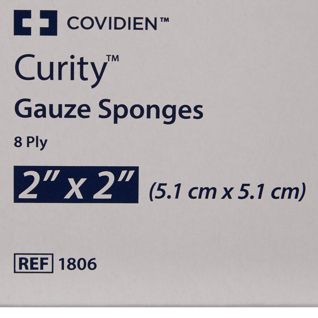 Curity™ Sterile USP Type VII Gauze Sponge, 2 x 2 Inch, 8-Ply 1806