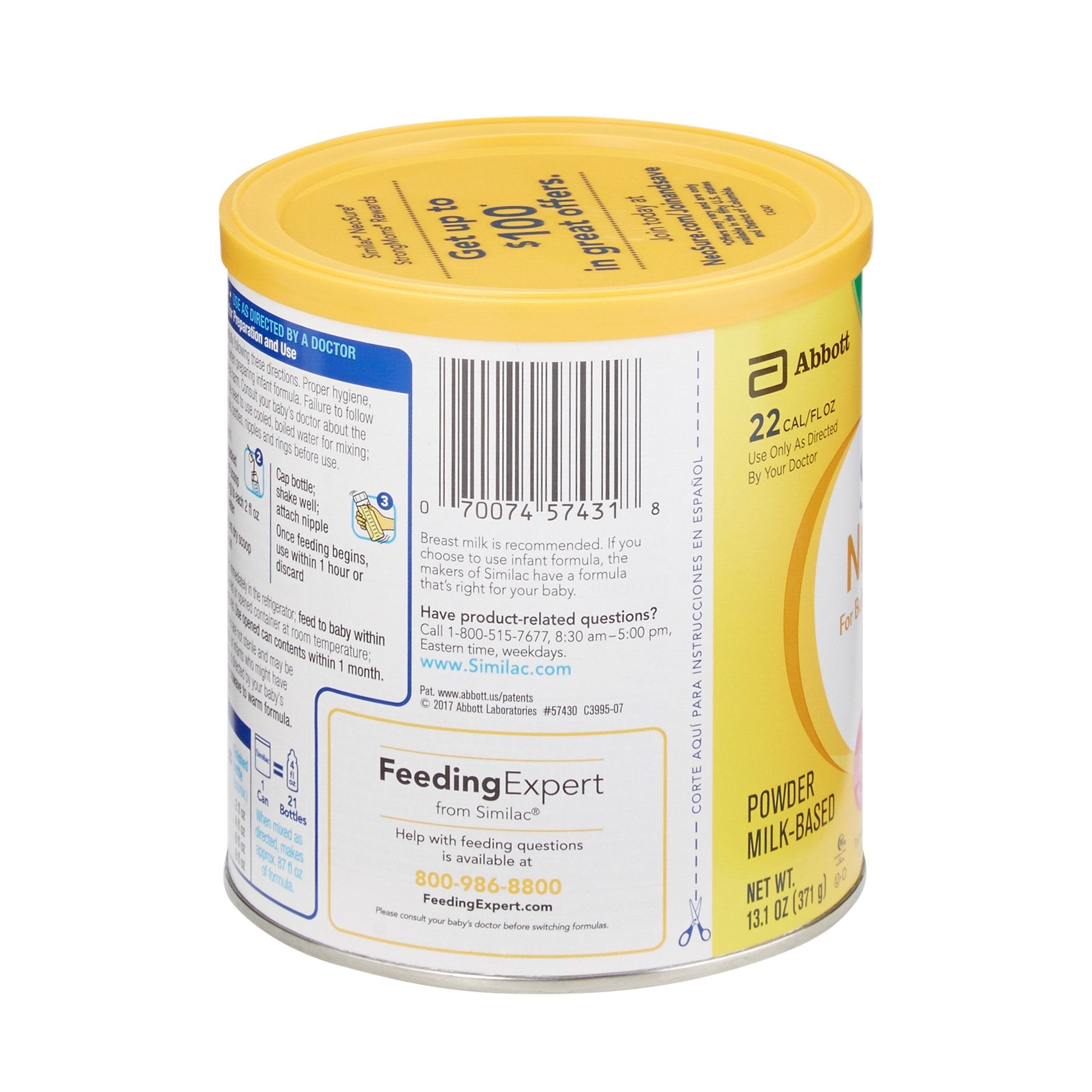 Similac® NeoSure® Powder Infant Formula, 13.1-ounce can 57430