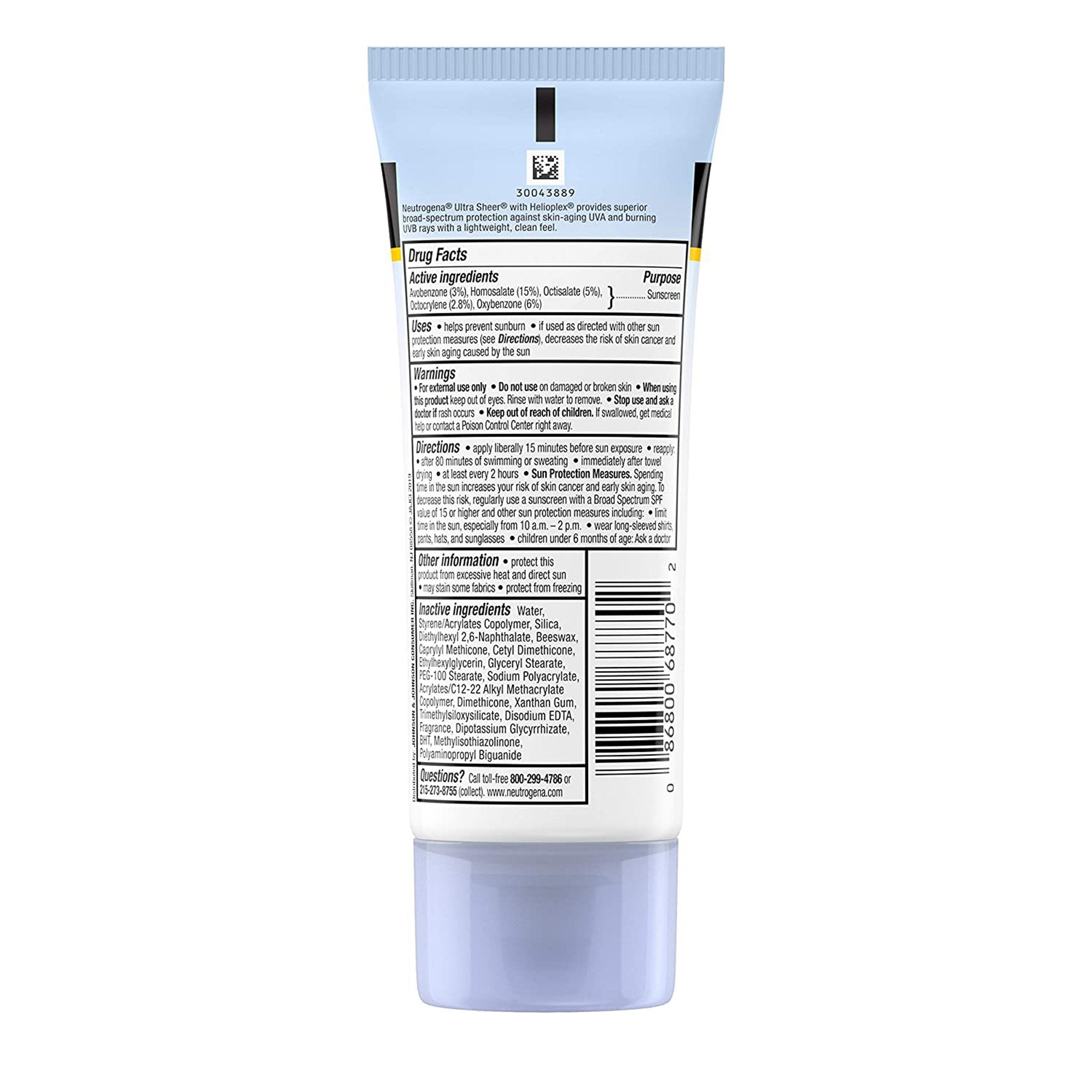 Neutrogena® Ultra Sheer Sunblock Tube 686877000