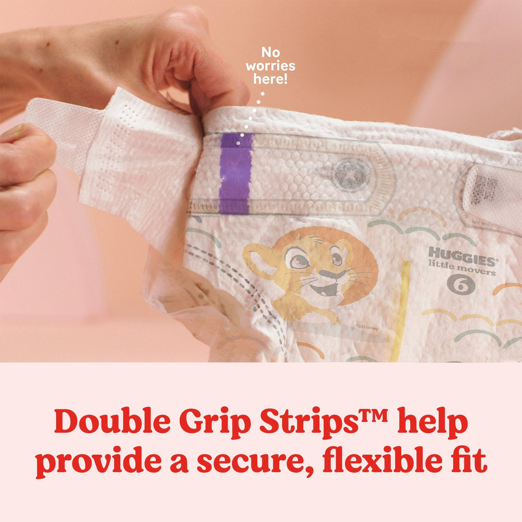 Unisex Baby Diaper Huggies® Little Movers Size 7 Disposable Moderate Absorbency 53851