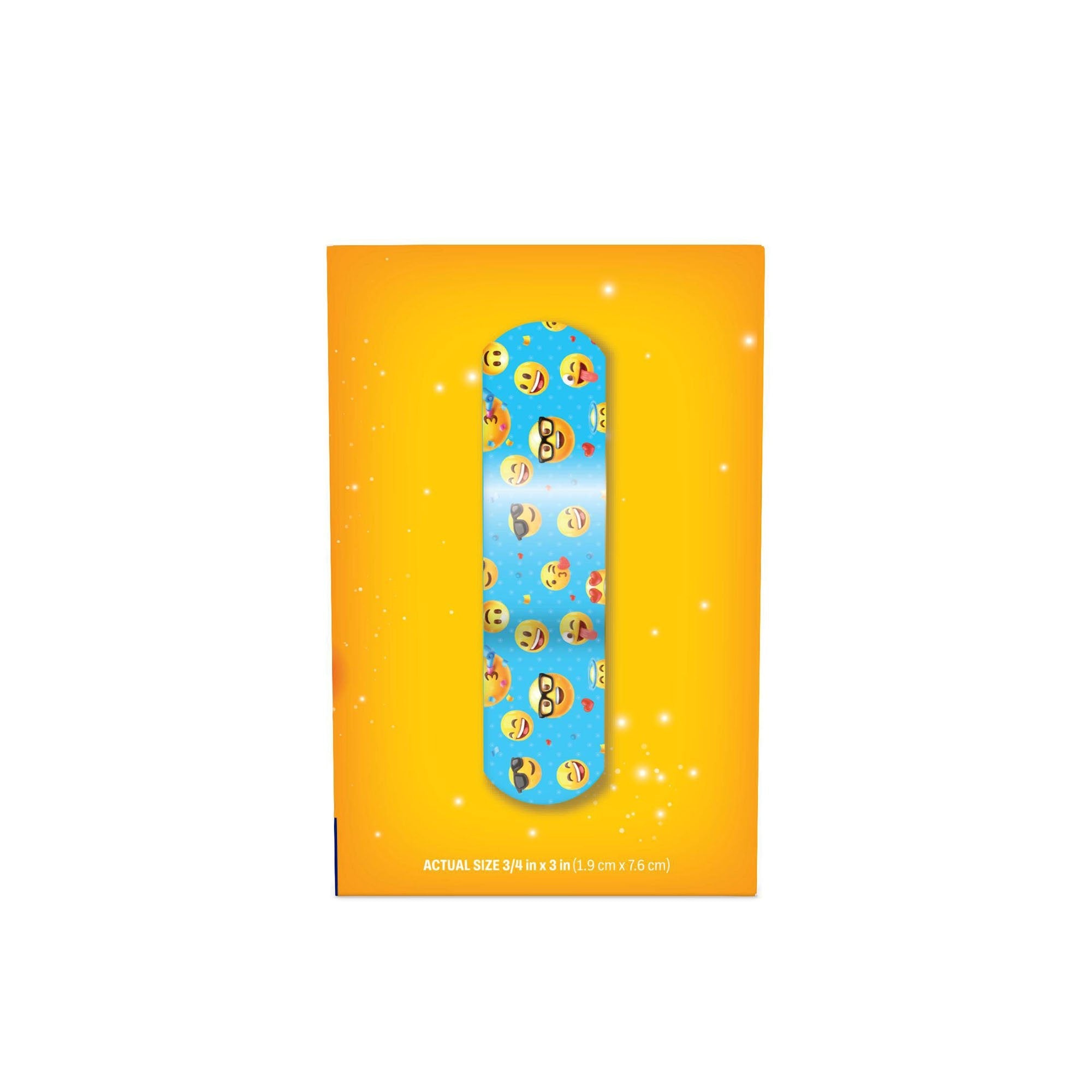 American® White Cross First Aid Emojis Kid Design Adhesive Strip, ¾ x 3 Inch 15606