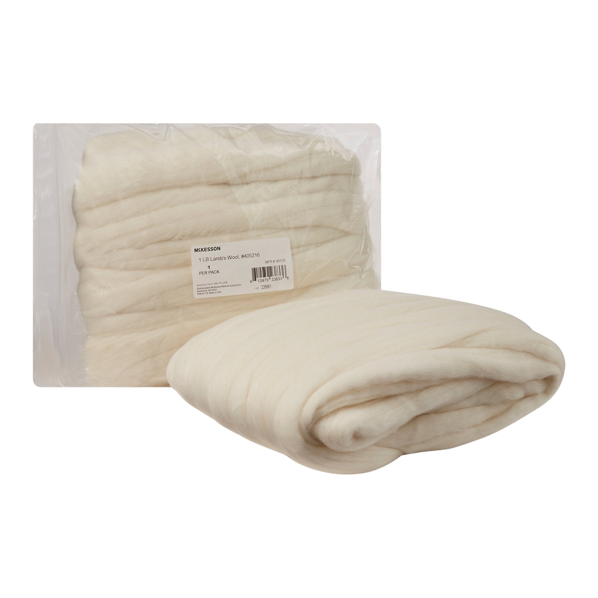 McKesson Lamb's Wool, 1 lb. 48129