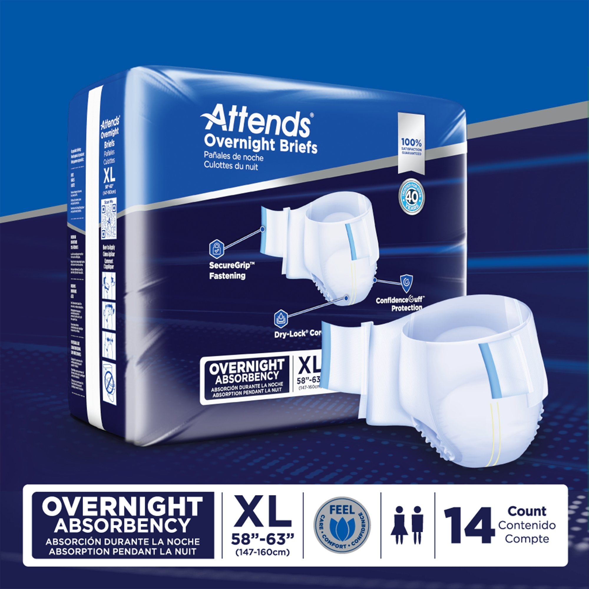 Attends® Briefs with Overnight Protection, X-Large DDEW40