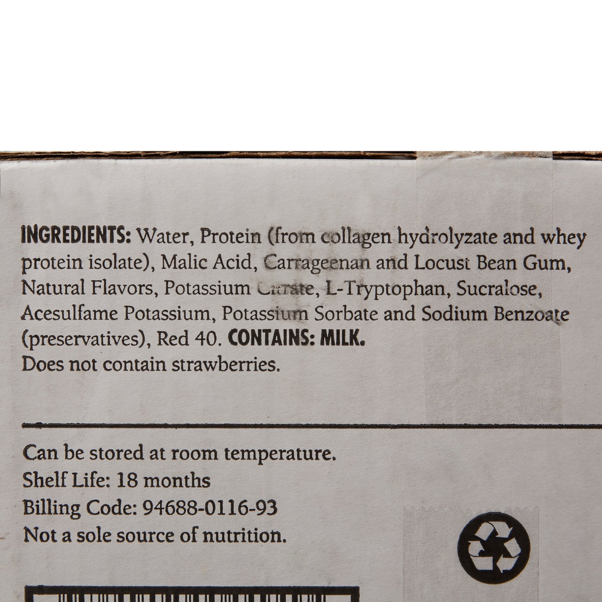 Gelatein® 20 Fruit Punch High Protein Gelatin, 4-ounce cup 11693