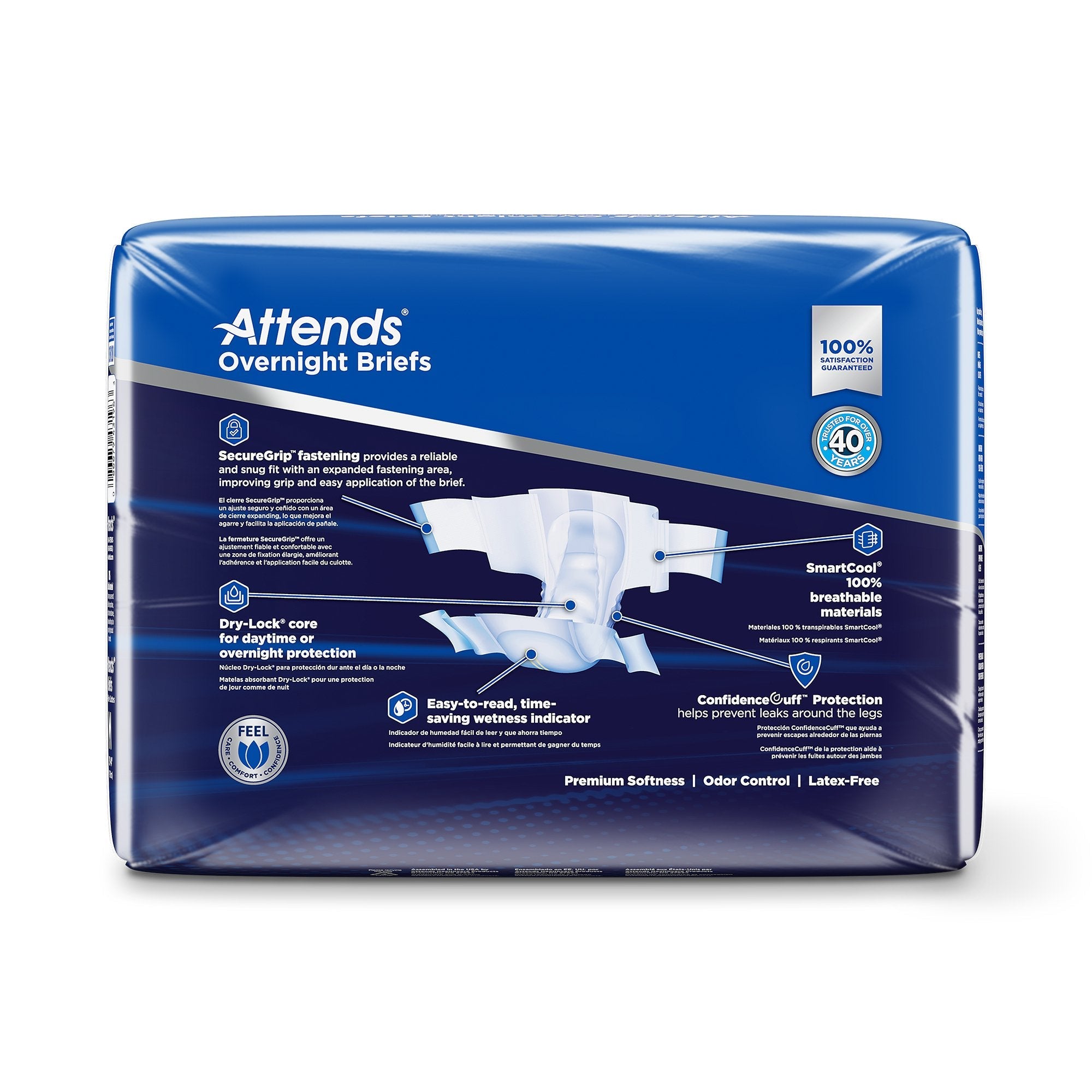 Attends® Briefs with Overnight Protection, Medium DDEW20