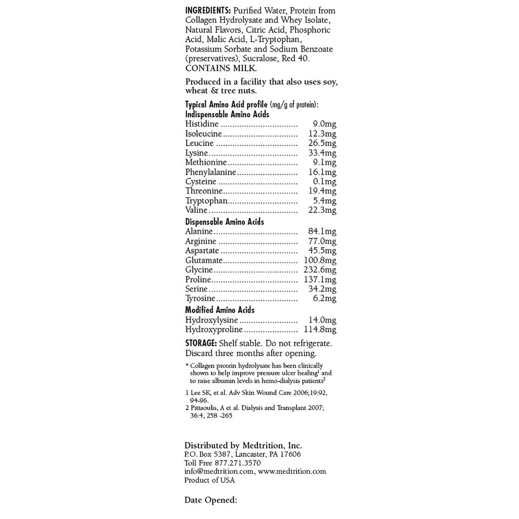 ProSource NoCarb™ Berry Punch Collagen and Whey Protein Formula, 32-ounce Bottle 11535