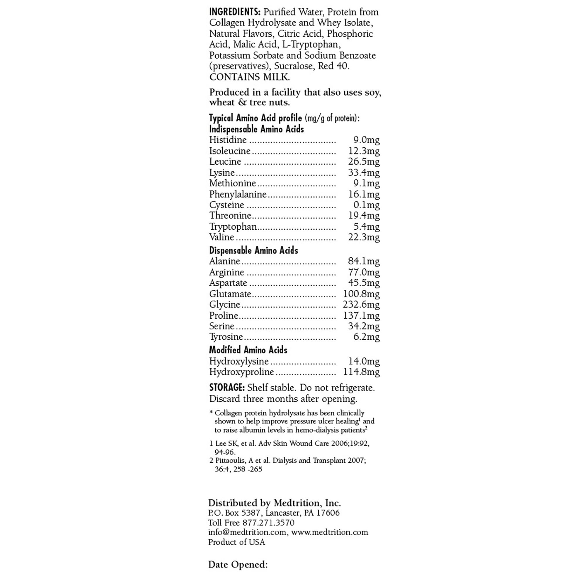 ProSource NoCarb™ Berry Punch Collagen and Whey Protein Formula, 32-ounce Bottle 11535