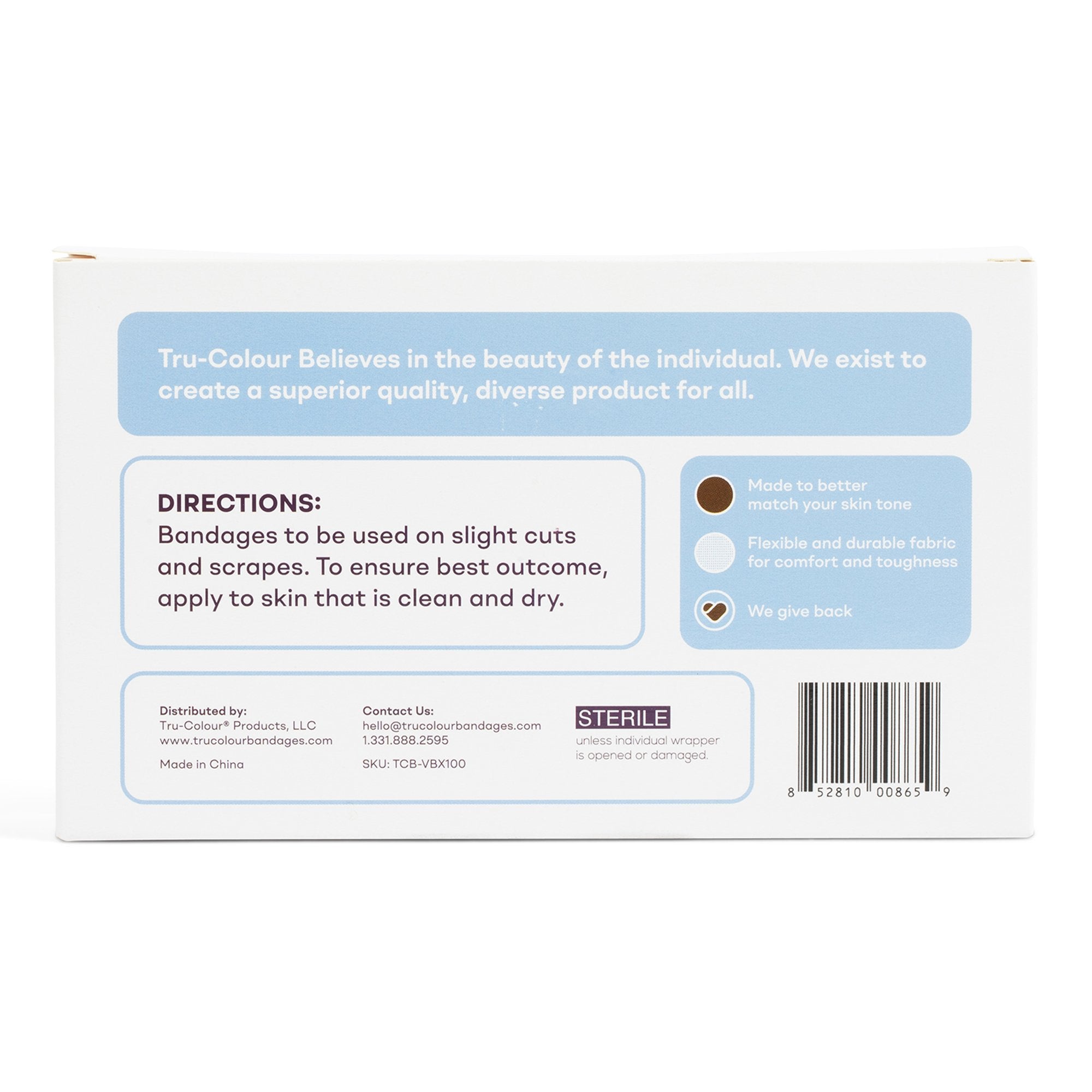TruColour® Beige / Olive / Brown / Dark Brown Adhesive Strip, 1 x 3 Inch TCB-VBX100