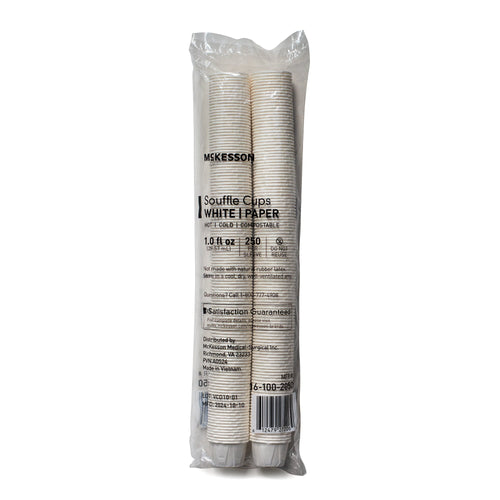 1 oz. Paper Souffle Cup White Disposable 16-100-2050
