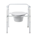 3-in-1 Commode Chair McKesson Fixed Arms Steel Frame Back Bar 13-1/4 Inch Seat Width 350 lbs. Weight Capacity - 146-11148N-4
