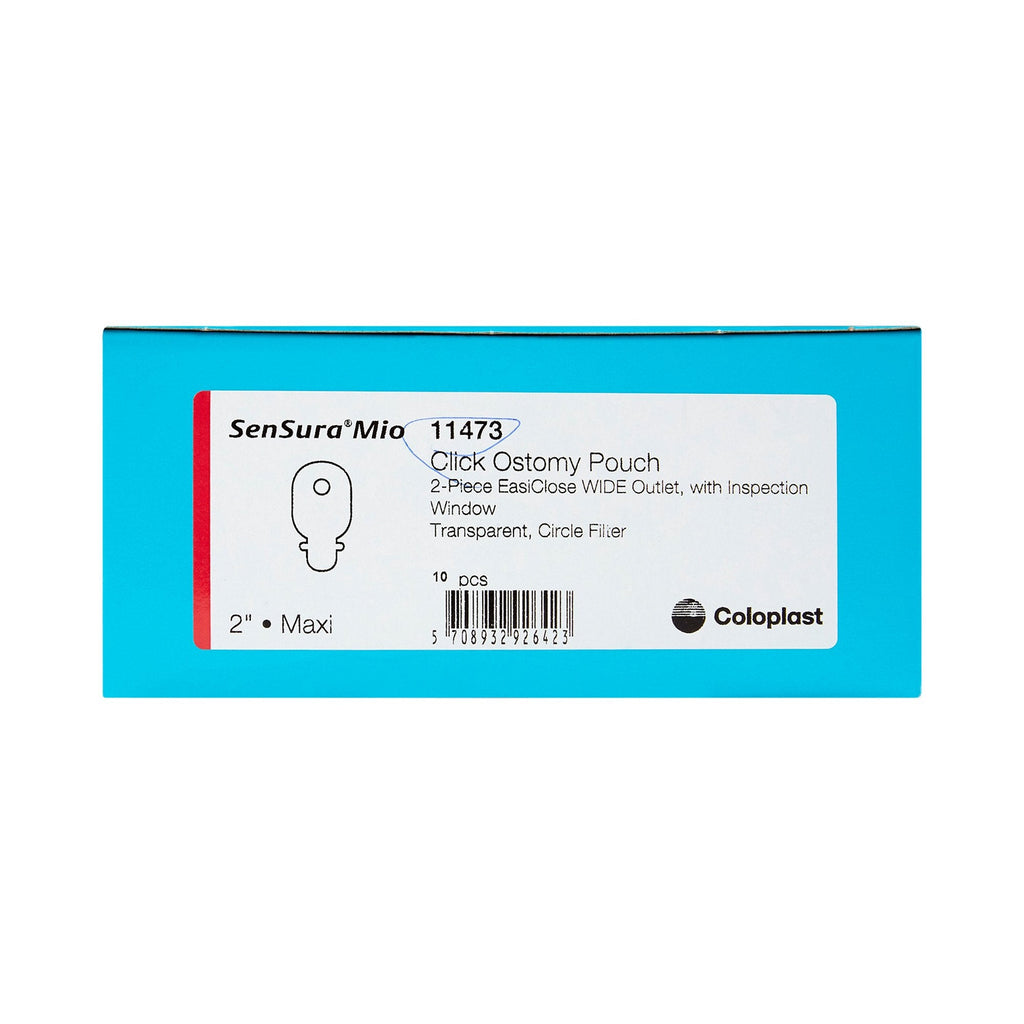 SenSura® Mio Click 2-Piece Transparent Ostomy Pouch, Red Match 11473
