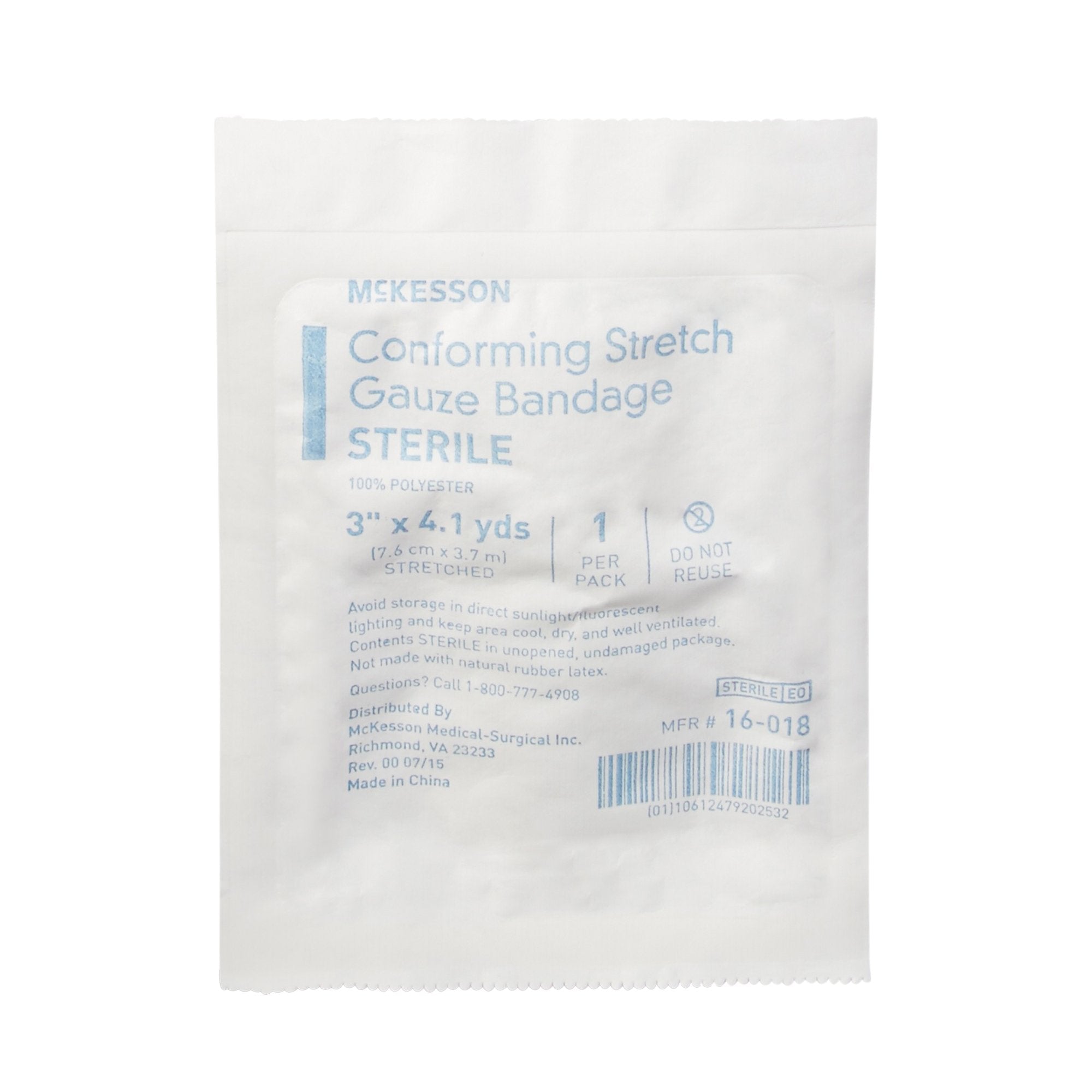 McKesson Sterile Conforming Bandage, 3 Inch x 4-1/10 Yard 16-018