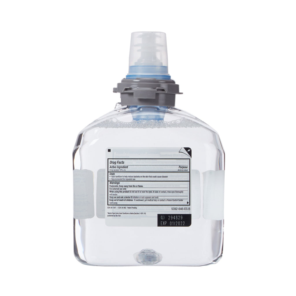 Purell® Advanced Foaming Hand Sanitizer, 1,200 mL Dispenser Refill Bottle 5392-02