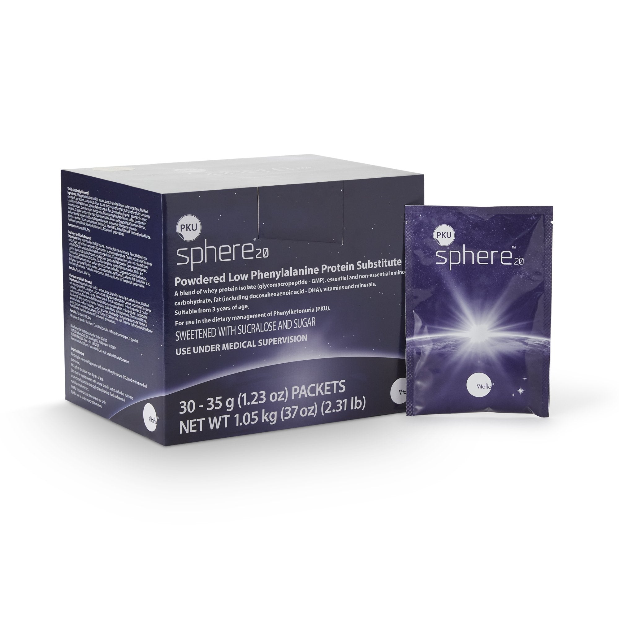 PKU sphere™ 20 Vanilla GMP-Based Formula for use in Dietary Management of PKU 812539021124