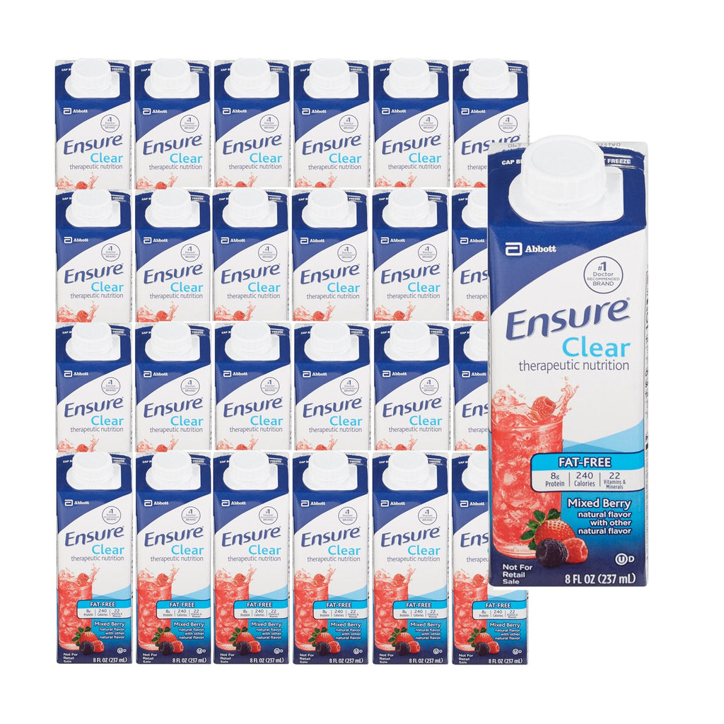 Ensure® Clear Therapeutic Nutrition, Mixed Berry, 8-ounce carton 64900