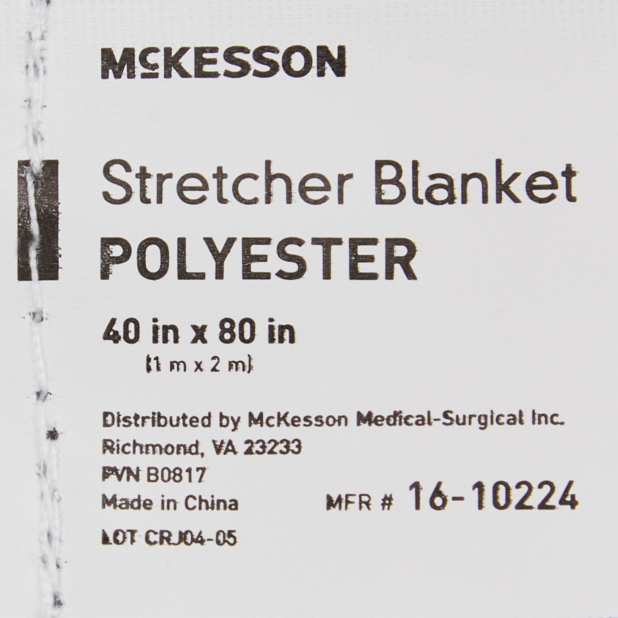McKesson Polyester Stretcher Blanket, 40 x 80 Inch 16-10224