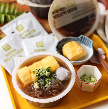20 kcal Fermented Konjac Cold Soba Noodles (1 Box, 12.35oz × 4 Packs)