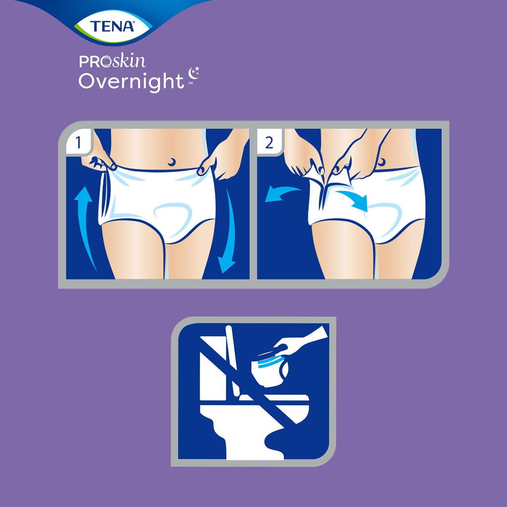 Tena® ProSkin Overnight™ Super Fully Breathable Underwear, Extra Large 72427