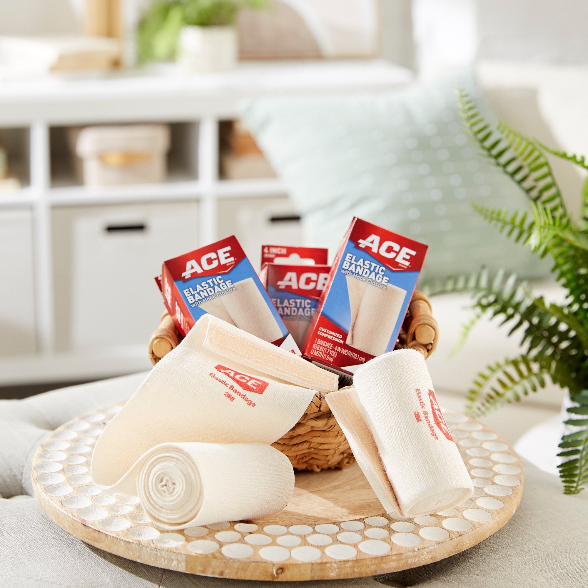 3M™ Ace™ Single Hook and Loop Closure Elastic Bandage, 4 Inch Width 207604