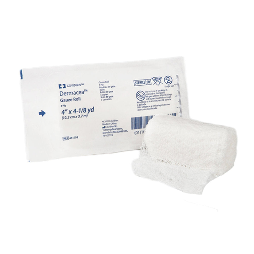 Dermacea™ Sterile Fluff Bandage Roll, 4 Inch x 4-1/8 Yard, 3-Ply 441105