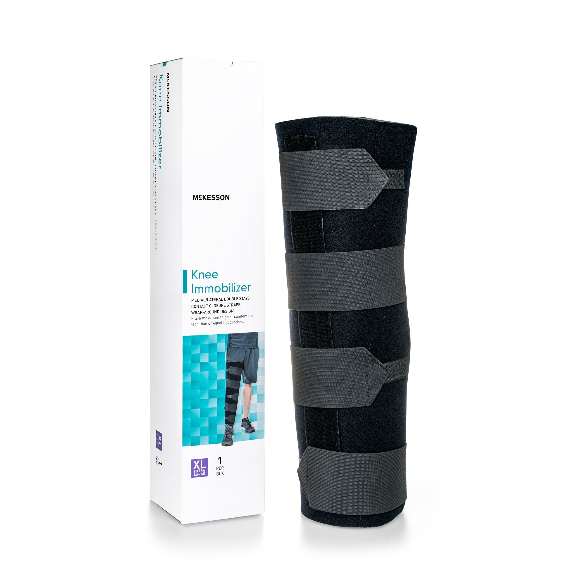 McKesson Knee Immobilizer, 22-Inch Length, Extra Large 155-79-96021
