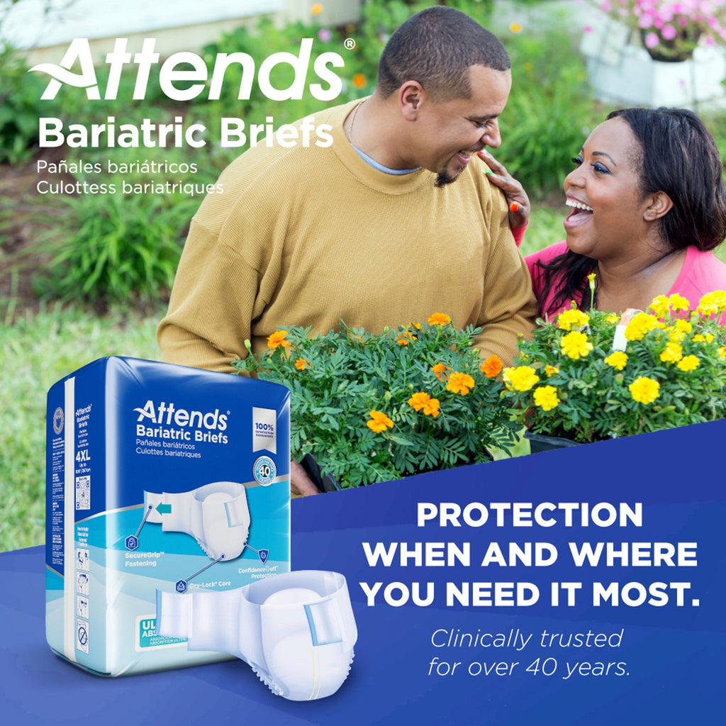 Attends® Bariatric Briefs, 4X-Large DD60