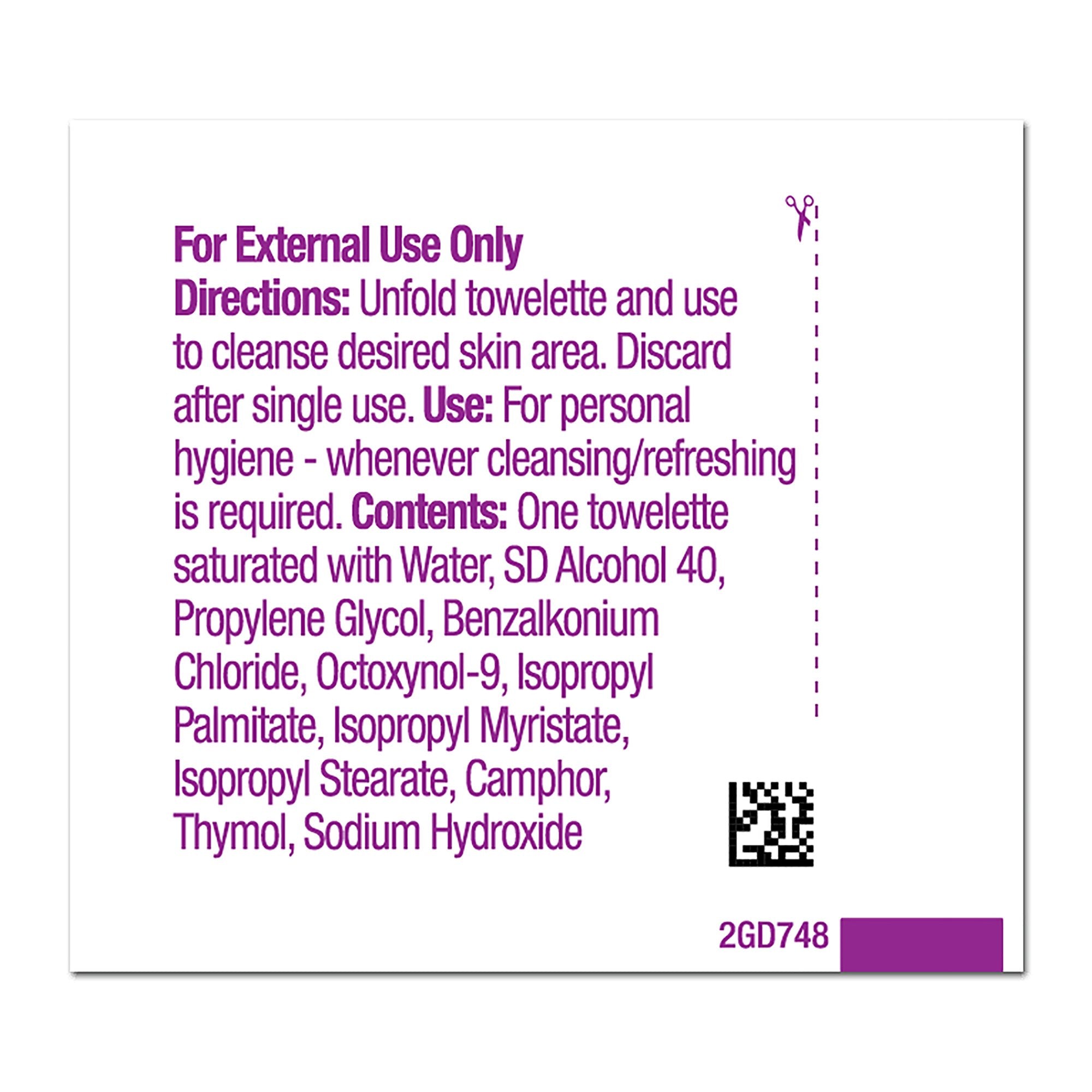 Hygea® Scented Obstetrical Towelette, Individual Pack D74800