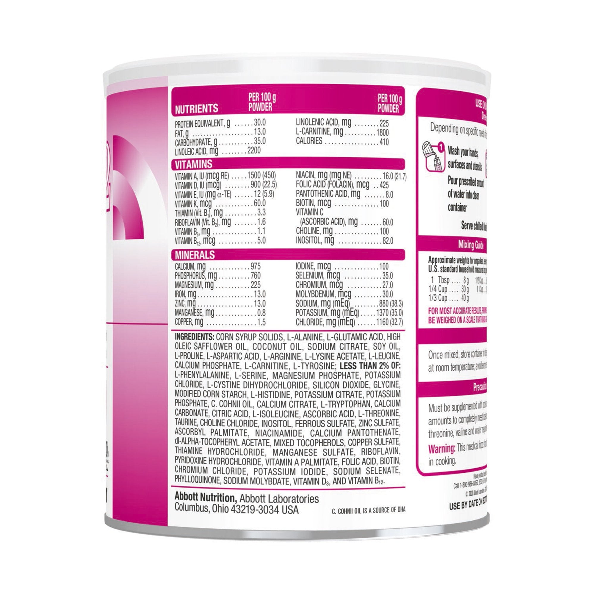 Propimex®-2 Amino Acid–Modified Food for Propionic & Methylmalonic Acidemia 67060
