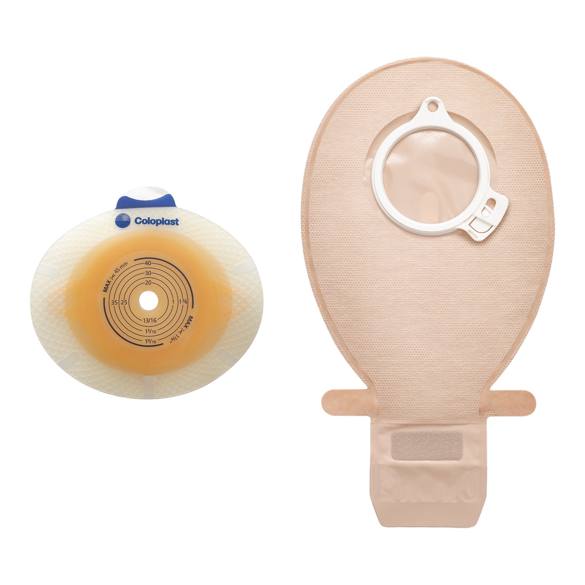 SenSura® Click 2-Piece Closed End Opaque Ostomy Pouch, Green Match 10154