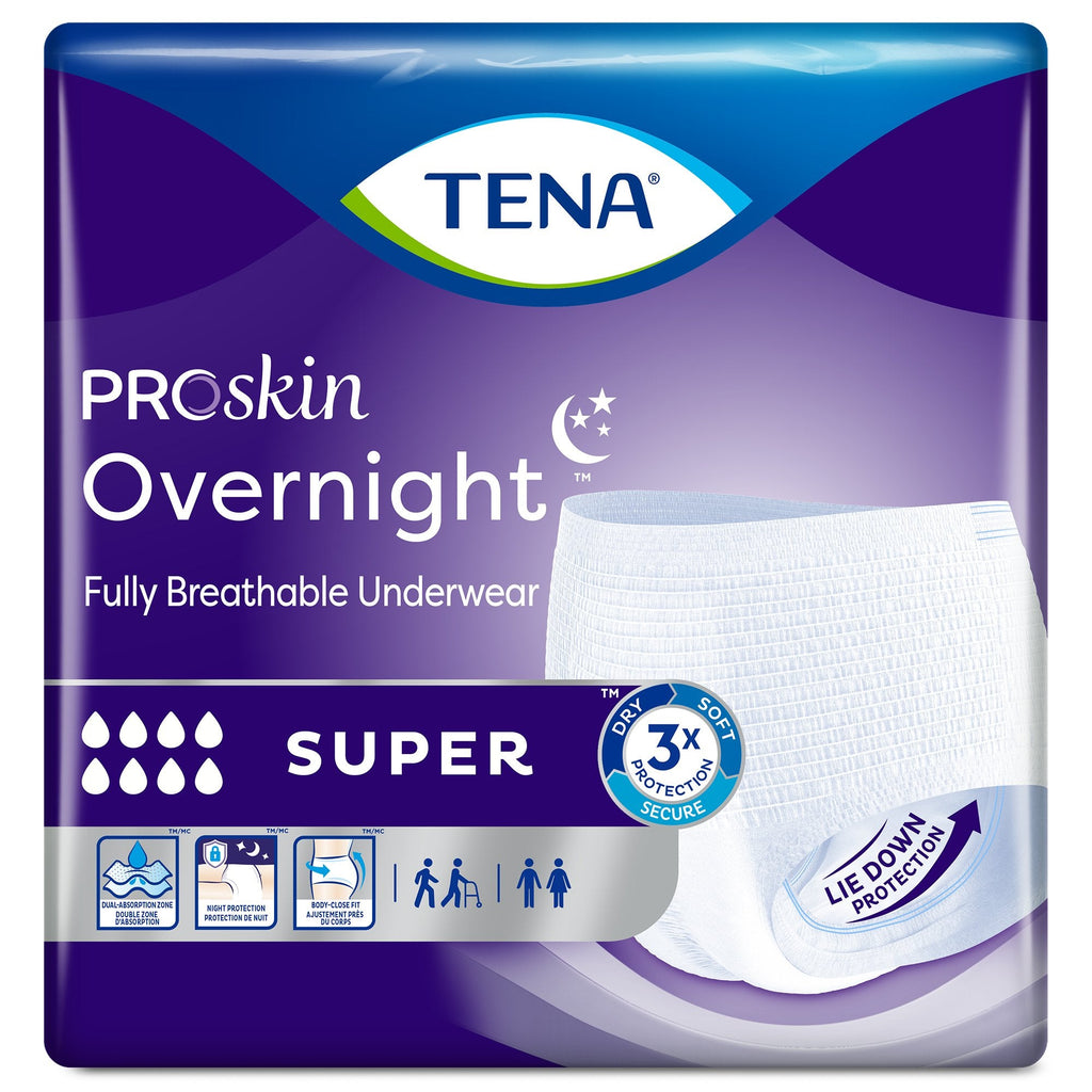 Tena® ProSkin Overnight™ Super Fully Breathable Underwear, Extra Large 72427