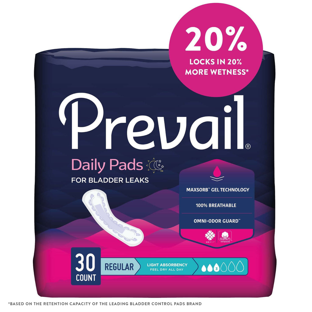 Prevail® Daily Pads Light Absorbency Bladder Control Pad, 9¼ Inch PV-930/2