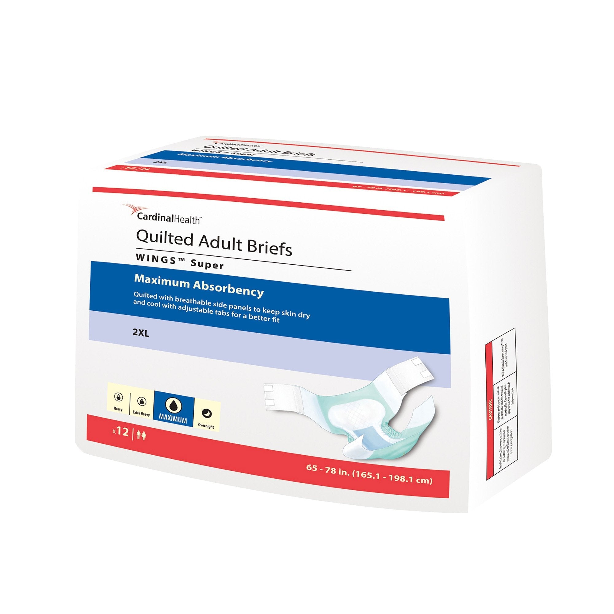 Wings™ Super Maximum Absorbency Incontinence Brief, 2X-Large 67093