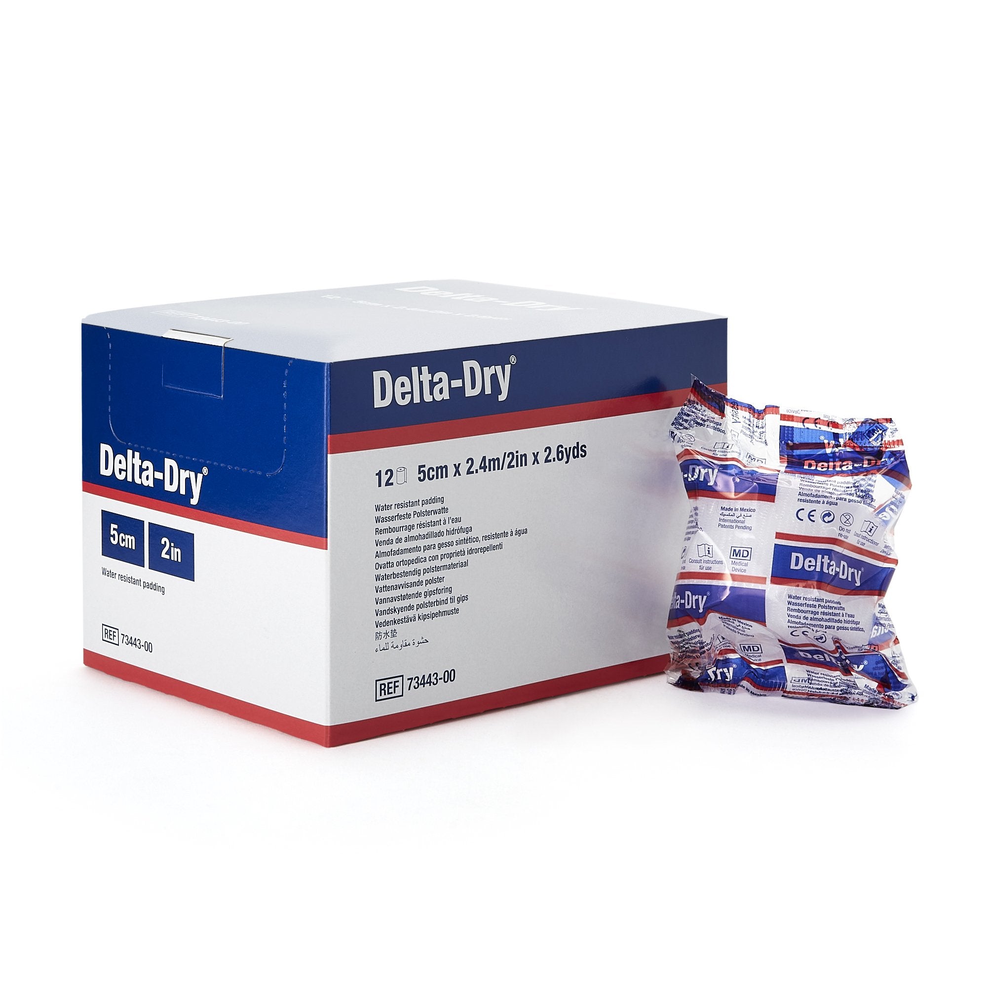 Delta-Dry® White Synthetic Water Resistant Cast Padding, 2 Inch x 2.6 Yard 7344300