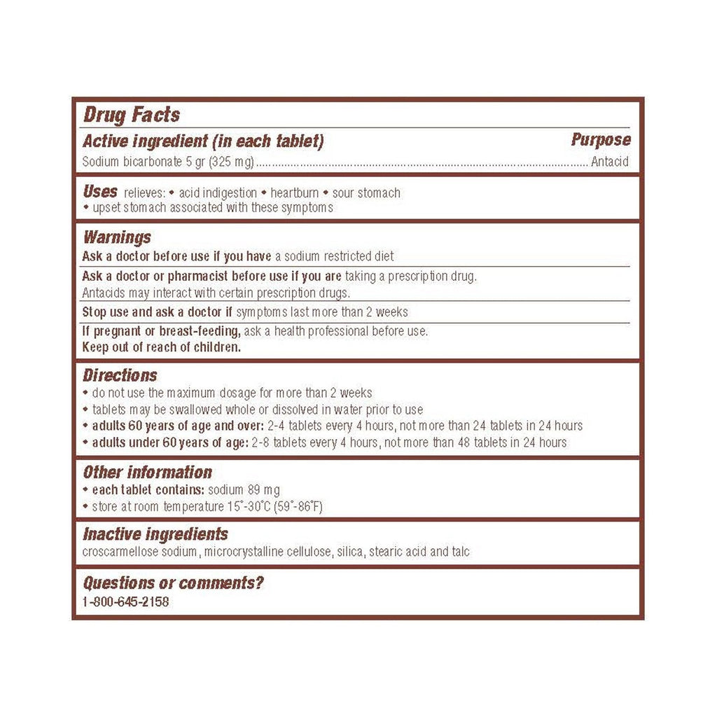 Major® Sodium Bicarbonate Antacid 00536104610