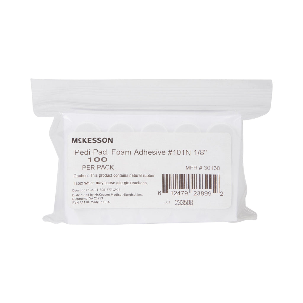 McKesson Pedi-Pad White Protective Pad, Size 101 – Narrow 30138