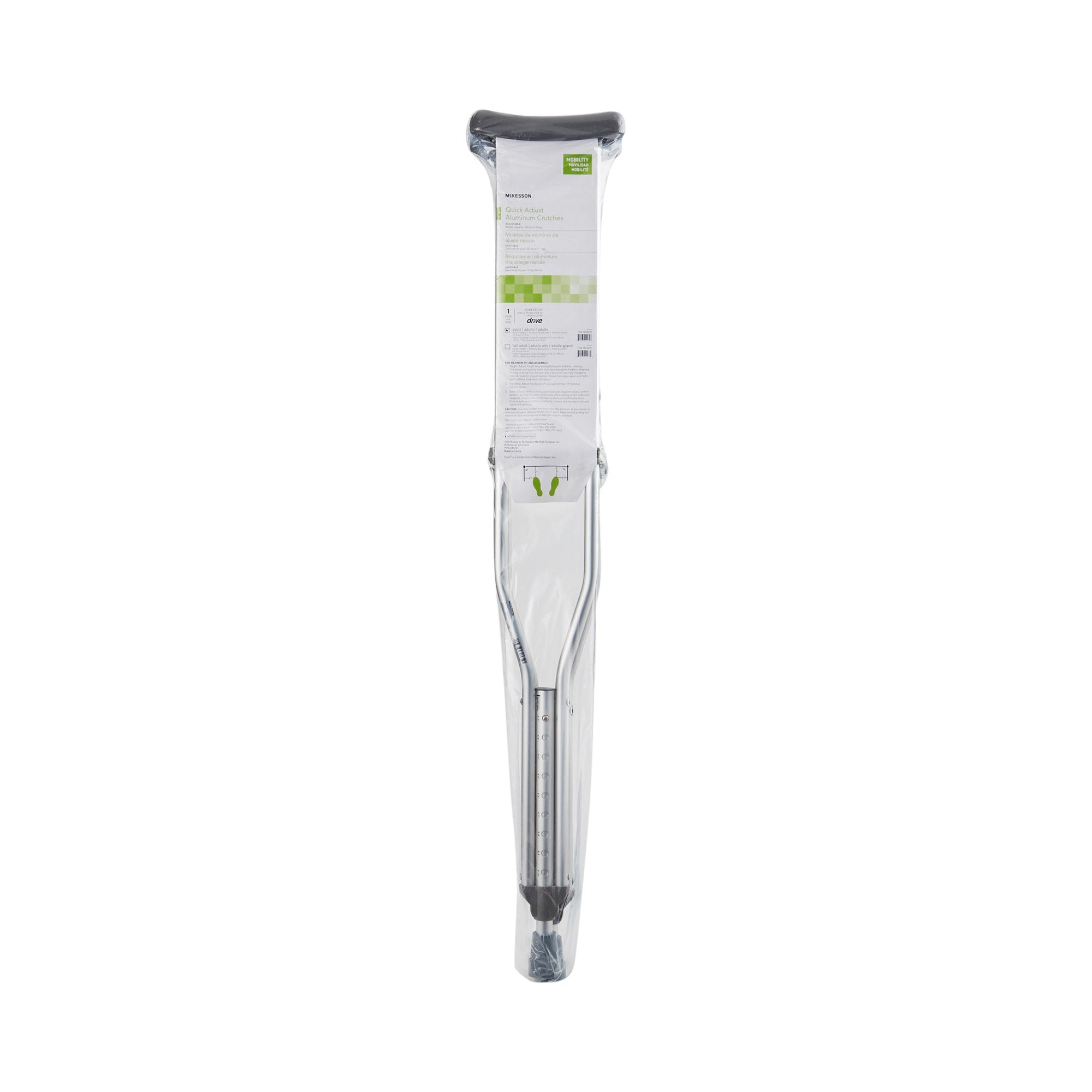 McKesson Underarm Crutches for Adults 5'2" – 5'10" 146-10430-8