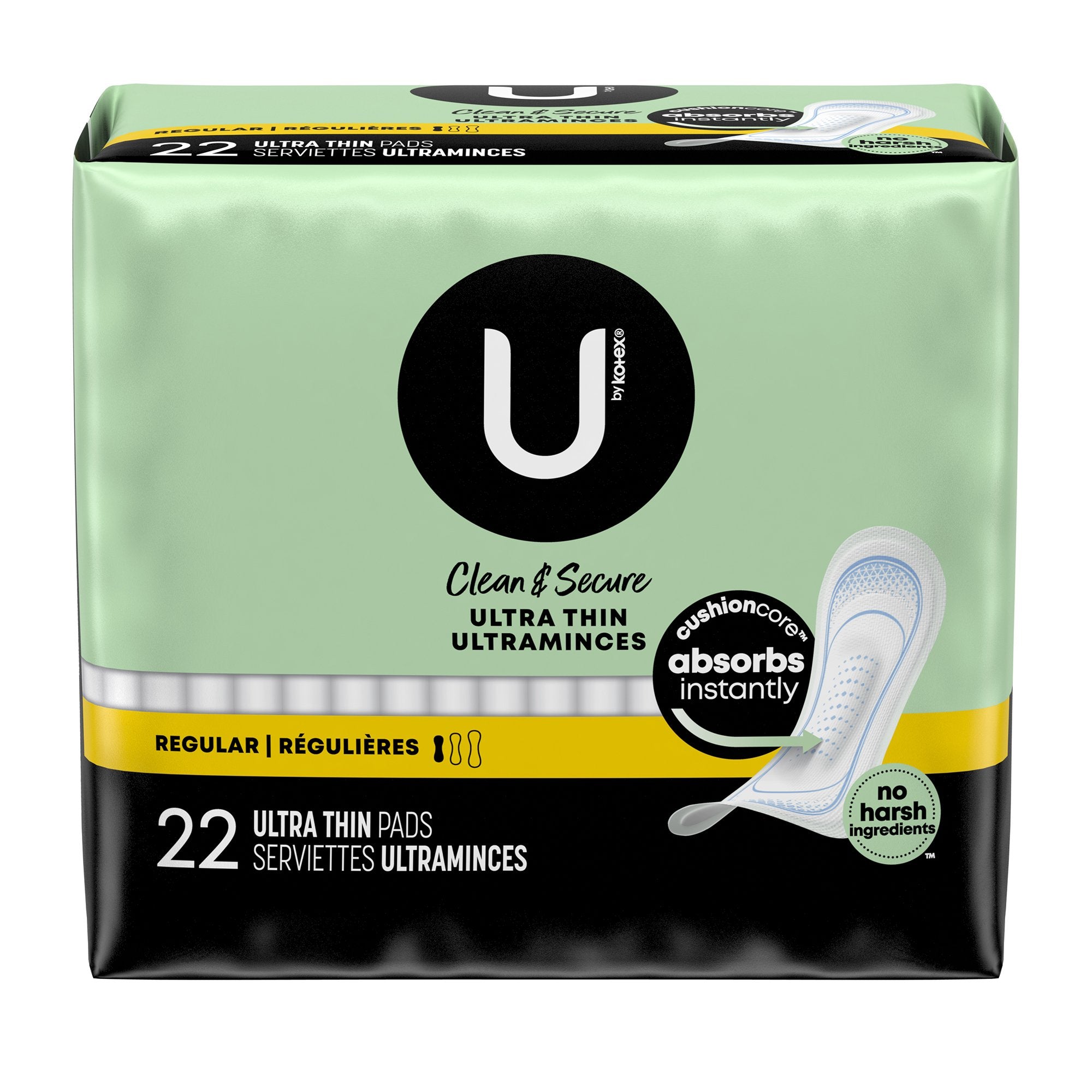 Rebranded Packaging for U by Kotex® Security® Ultra Thin Pad, Regular Absorbency 03904
