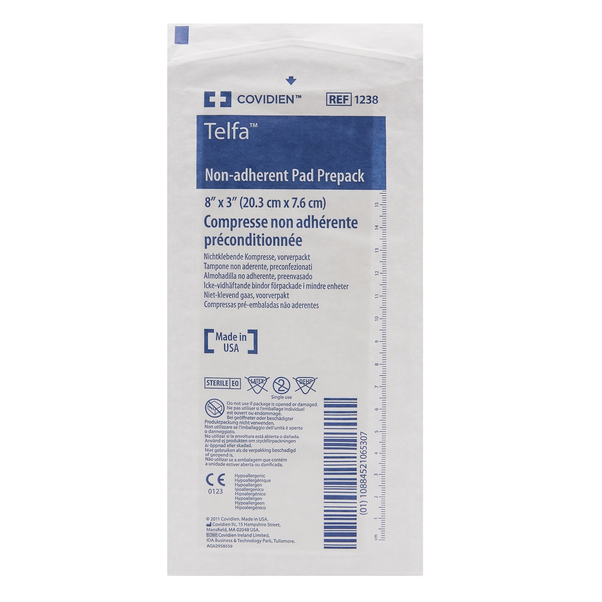Telfa™ Ouchless Nonadherent Dressing, 3 x 8 Inch 1238-
