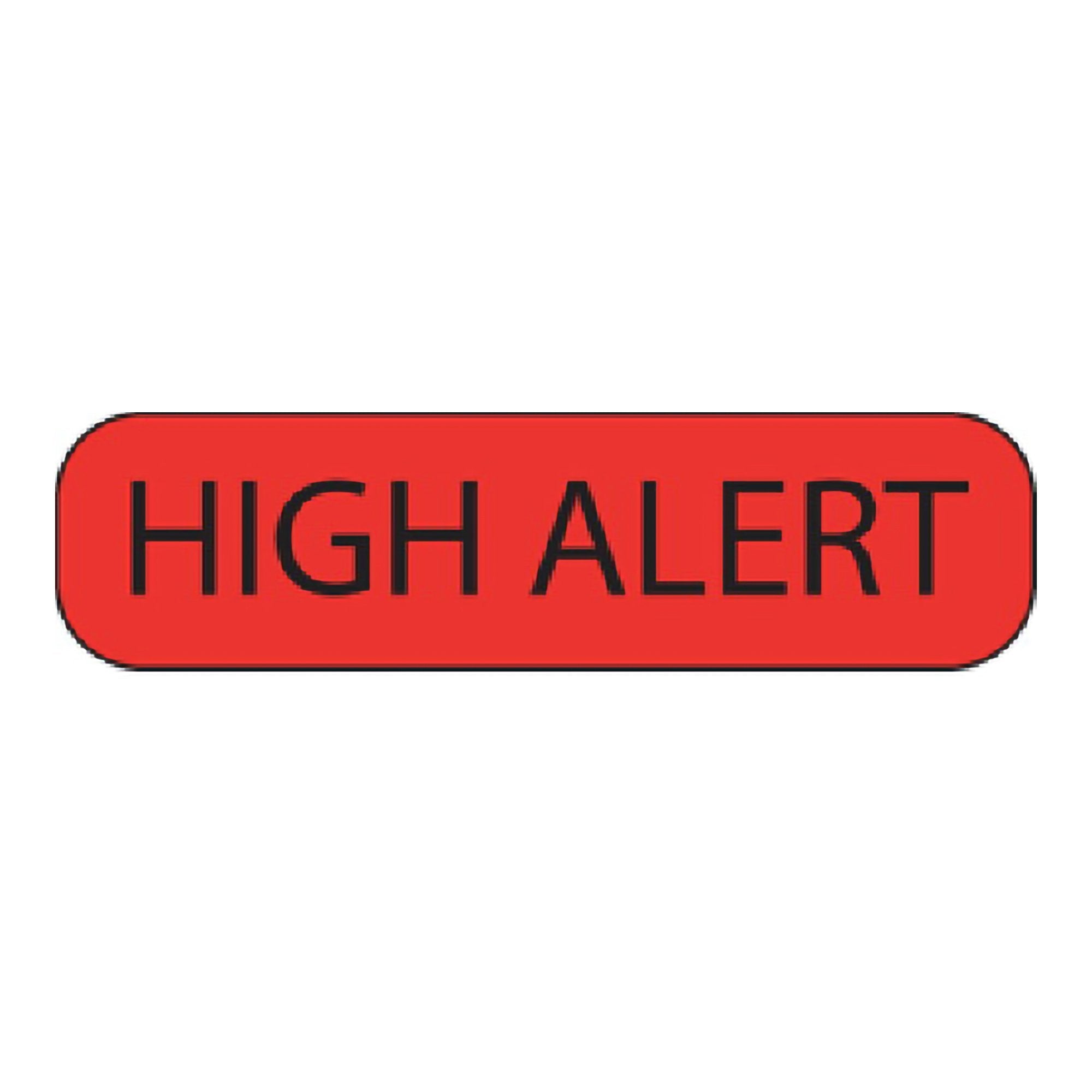 MedVision® "High Alert" Label, 1-7/16 x 3/8 Inch MV02FR6981