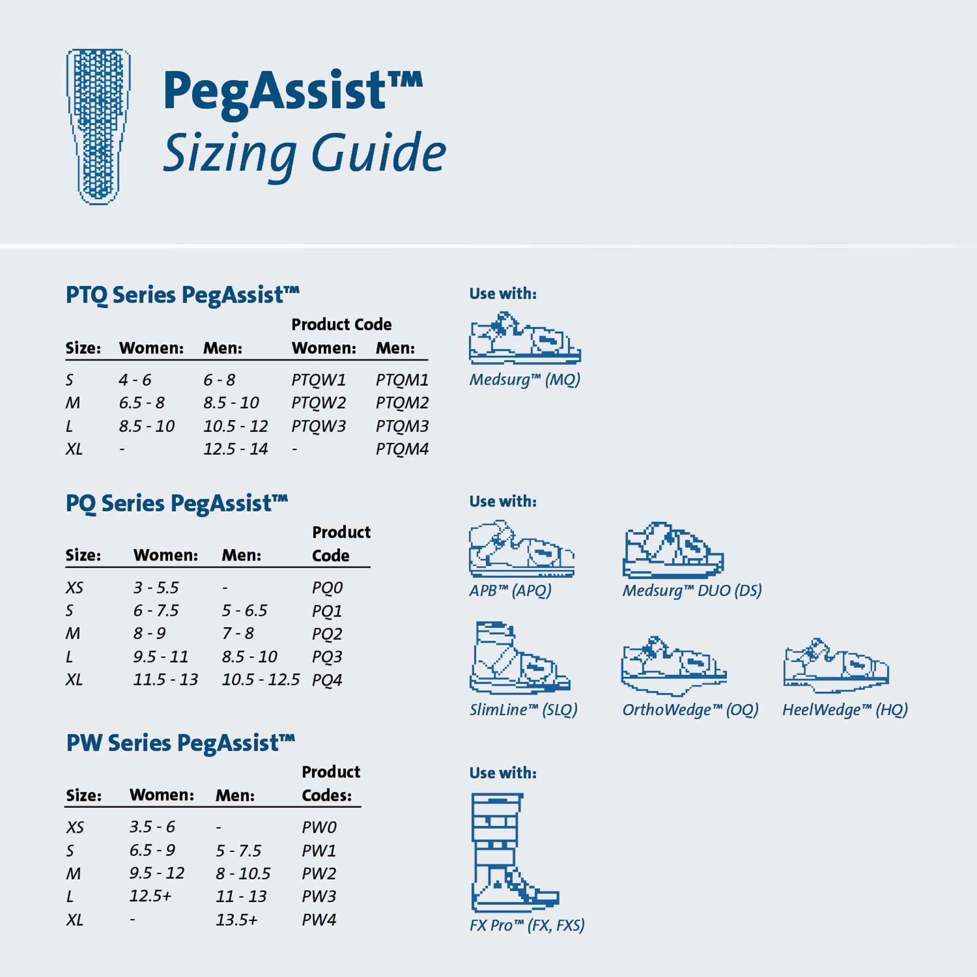 Darco International PegAssist™ Insole, Extra Large PTQM4