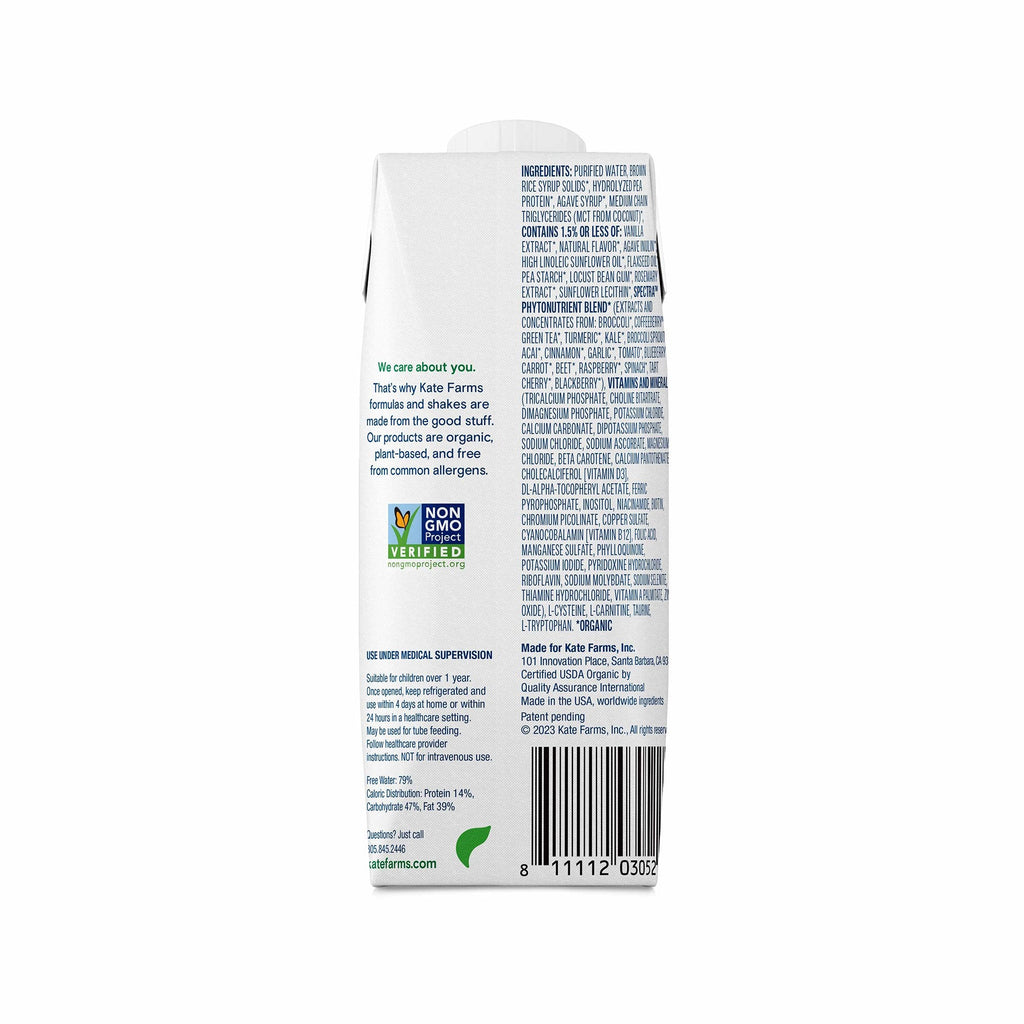 Kate Farms® Pediatric Peptide 1.0 Sole-Source Nutrition Formula, Vanilla 8.45-oz 811112030539